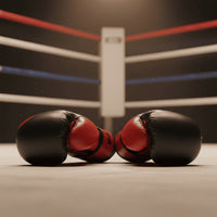 PVC Boxing Gloves - Black/Red | 8 Oz