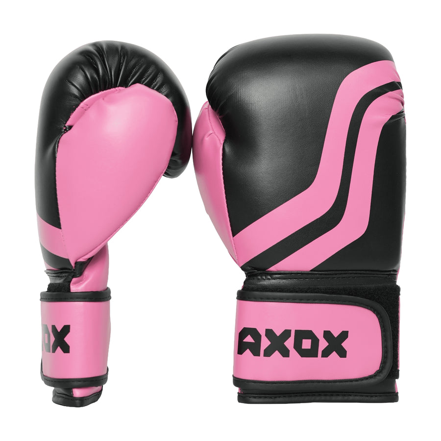 PVC Boxing Gloves - Pink/Black | 4 Oz