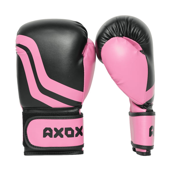 PVC Boxing Gloves - Pink/Black | 4 Oz