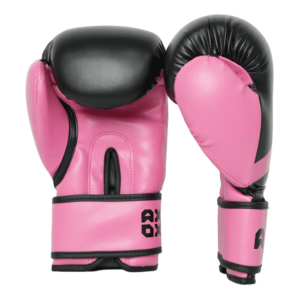 PVC Boxing Gloves - Pink/Black | 4 Oz
