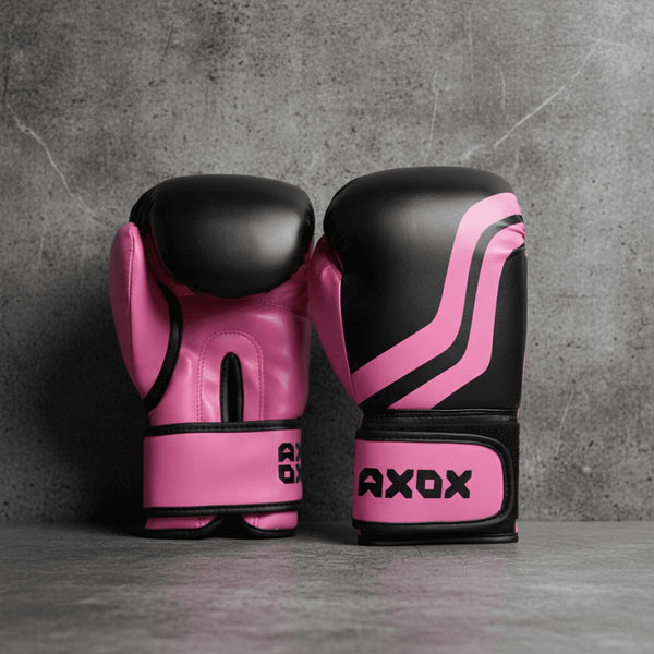 PVC Boxing Gloves - Pink/Black | 4 Oz