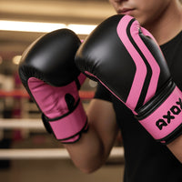 PVC Boxing Gloves - Pink/Black | 4 Oz
