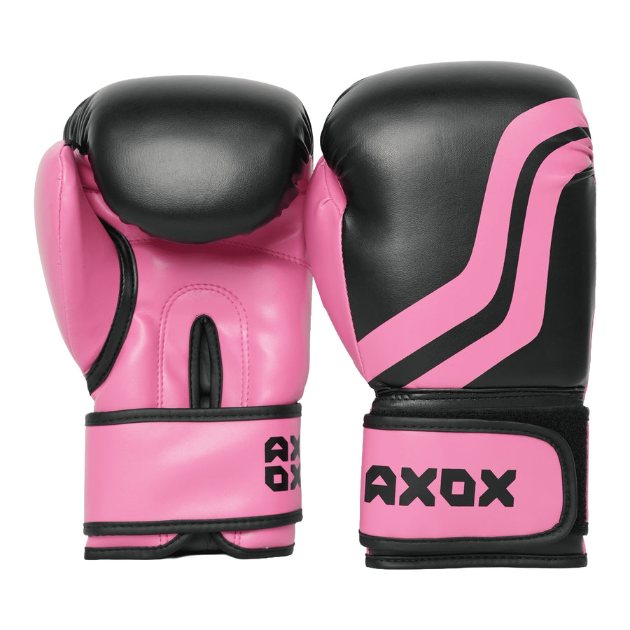 PVC Boxing Gloves Pink/Black 4 Oz