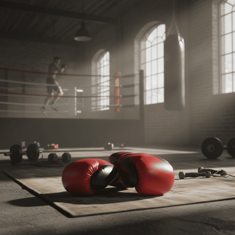 PVC Boxing Gloves - Red/Black | 6 Oz