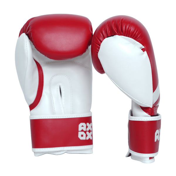 PVC Boxing Gloves - White/Red | 4 Oz