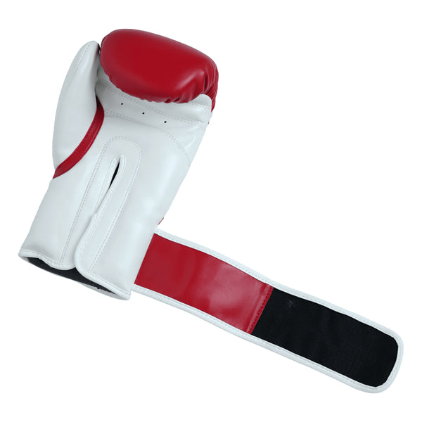 PVC Boxing Gloves - White/Red | 4 Oz