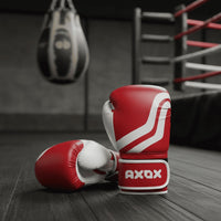 PVC Boxing Gloves - White/Red | 4 Oz