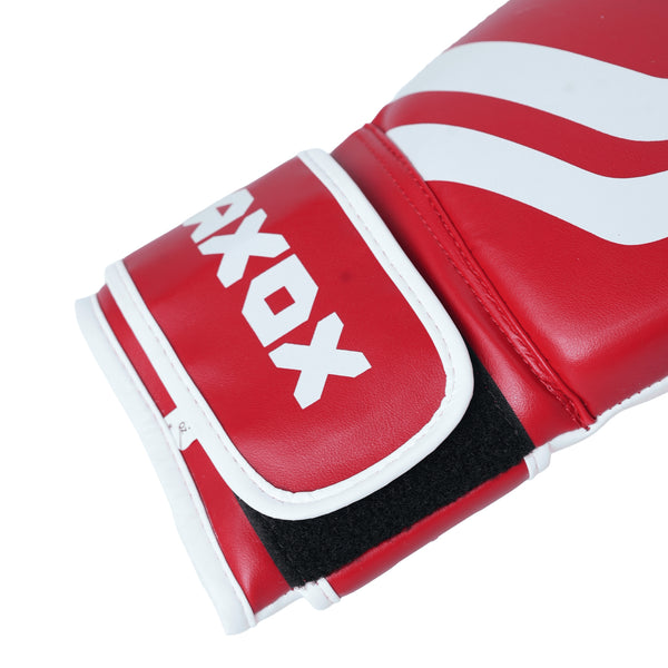 PVC Boxing Gloves - White/Red | 16 Oz