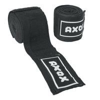 Axox Fitness Cotton/Nylon Hand Wraps – 4M (Pair) | Black