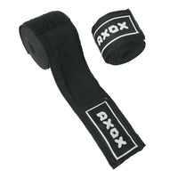 Axox Fitness Cotton/Nylon Hand Wraps – 4M (Pair) | Black
