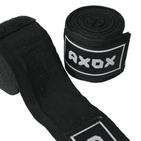 Axox Fitness Cotton/Nylon Hand Wraps – 4M (Pair) | Black