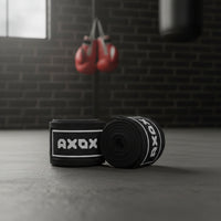 Axox Fitness Cotton/Nylon Hand Wraps – 4M (Pair) | Black