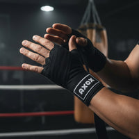 Axox Fitness Cotton/Nylon Hand Wraps – 4M (Pair) | Black