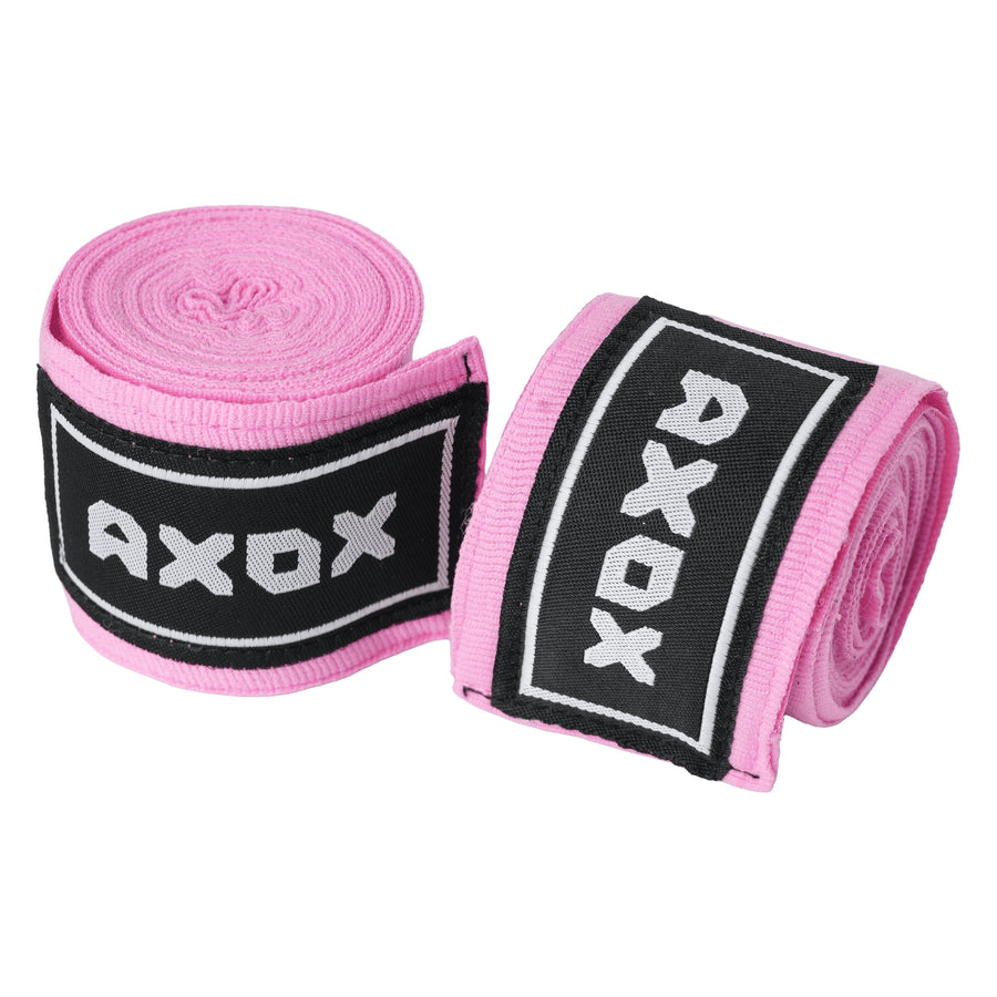 Axox Fitness Cotton/Nylon Hand Wraps – 4M (Pair) | Pink