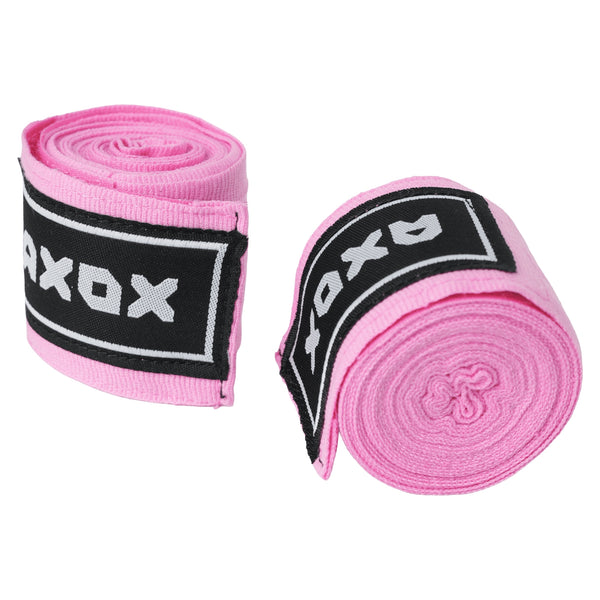Axox Fitness Cotton/Nylon Hand Wraps – 4M (Pair) | Pink