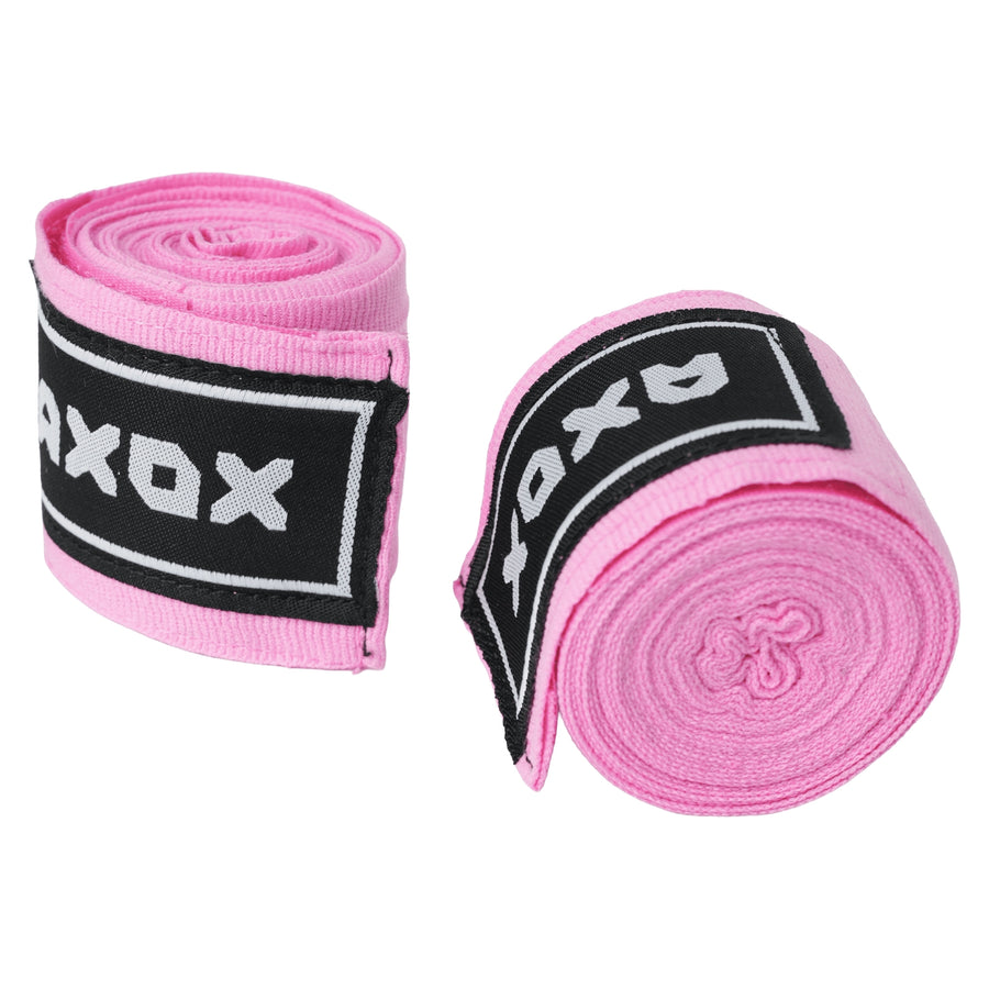 Axox Fitness Cotton/Nylon Hand Wraps – 4M (Pair) | Pink