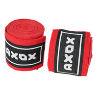 Axox Fitness Cotton/Nylon Hand Wraps – 4M (Pair) | Red