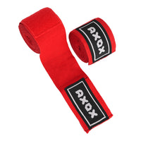 Axox Fitness Cotton/Nylon Hand Wraps – 4M (Pair) | Red