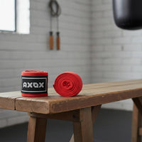 Axox Fitness Cotton/Nylon Hand Wraps – 4M (Pair) | Red