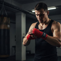 Axox Fitness Cotton/Nylon Hand Wraps – 4M (Pair) | Red