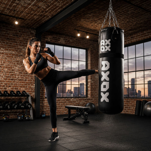 Axox Fitness Leather Filled Punching Bag – 60KG