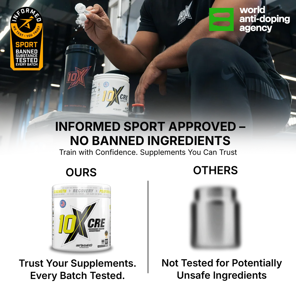 10X CRE Unflavored 60 servings