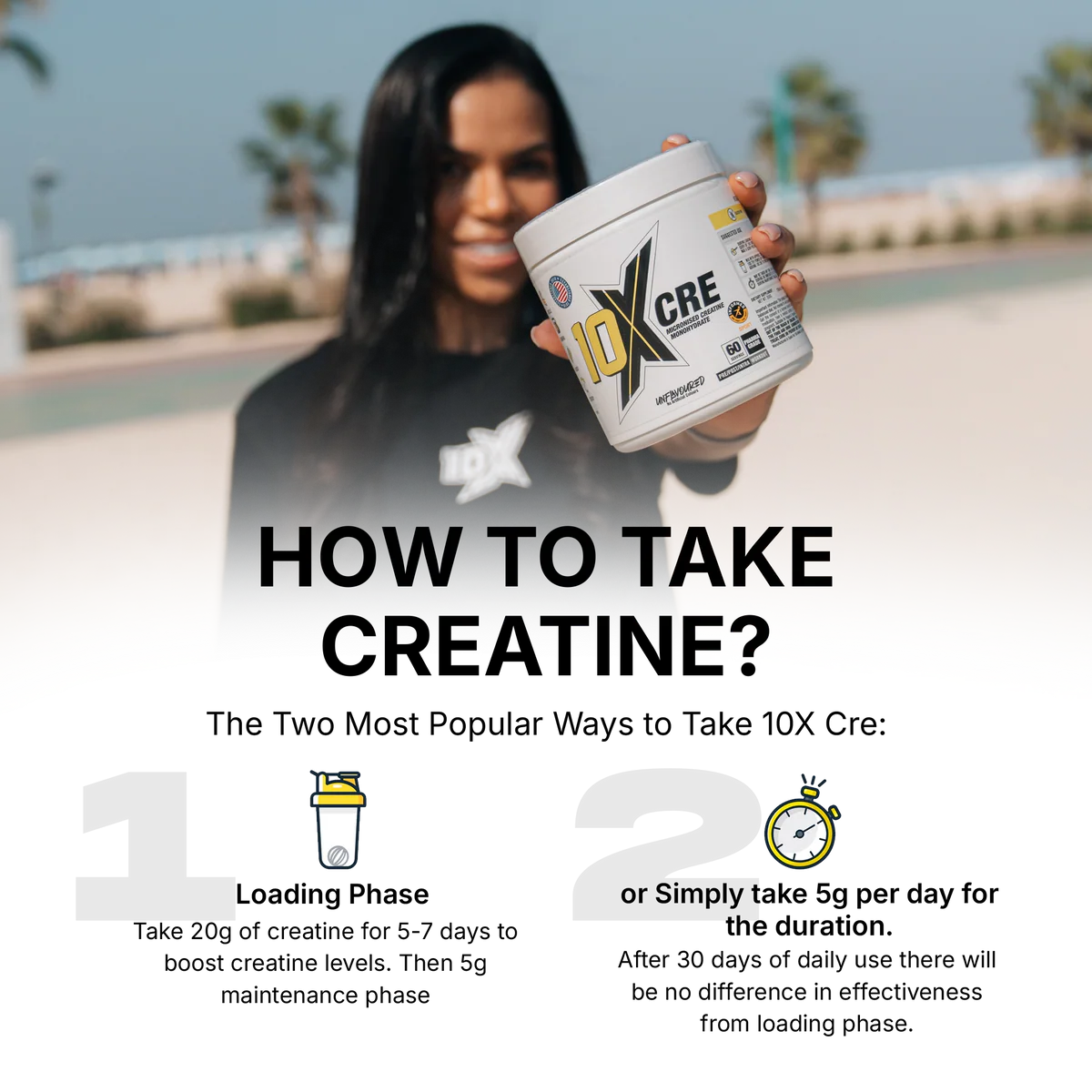 10X CRE Unflavored 60 servings