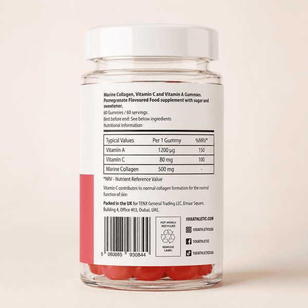 10X Marine Collagen Gummies | 500mg Norwegian Collagen Peptides