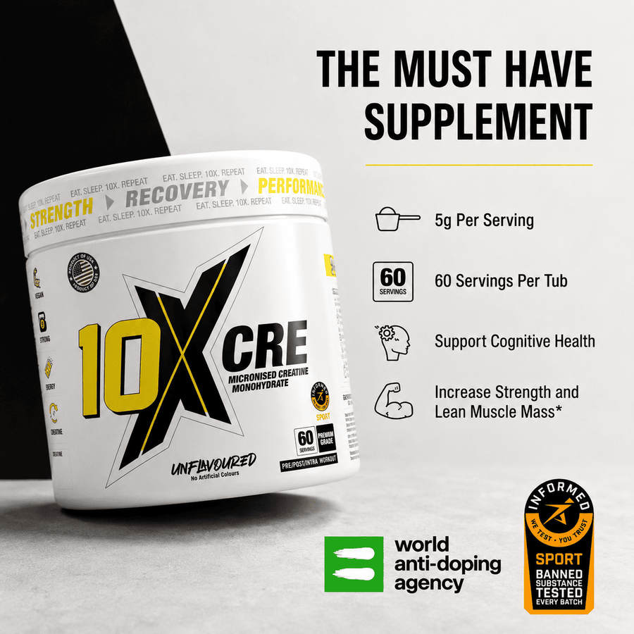 10X Creatine Monohydrate Powder | Unflavoured | 300 gms