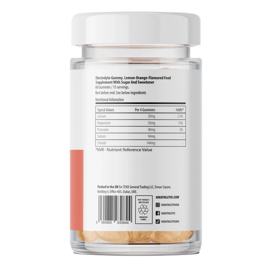 Supplement container with label on a white background