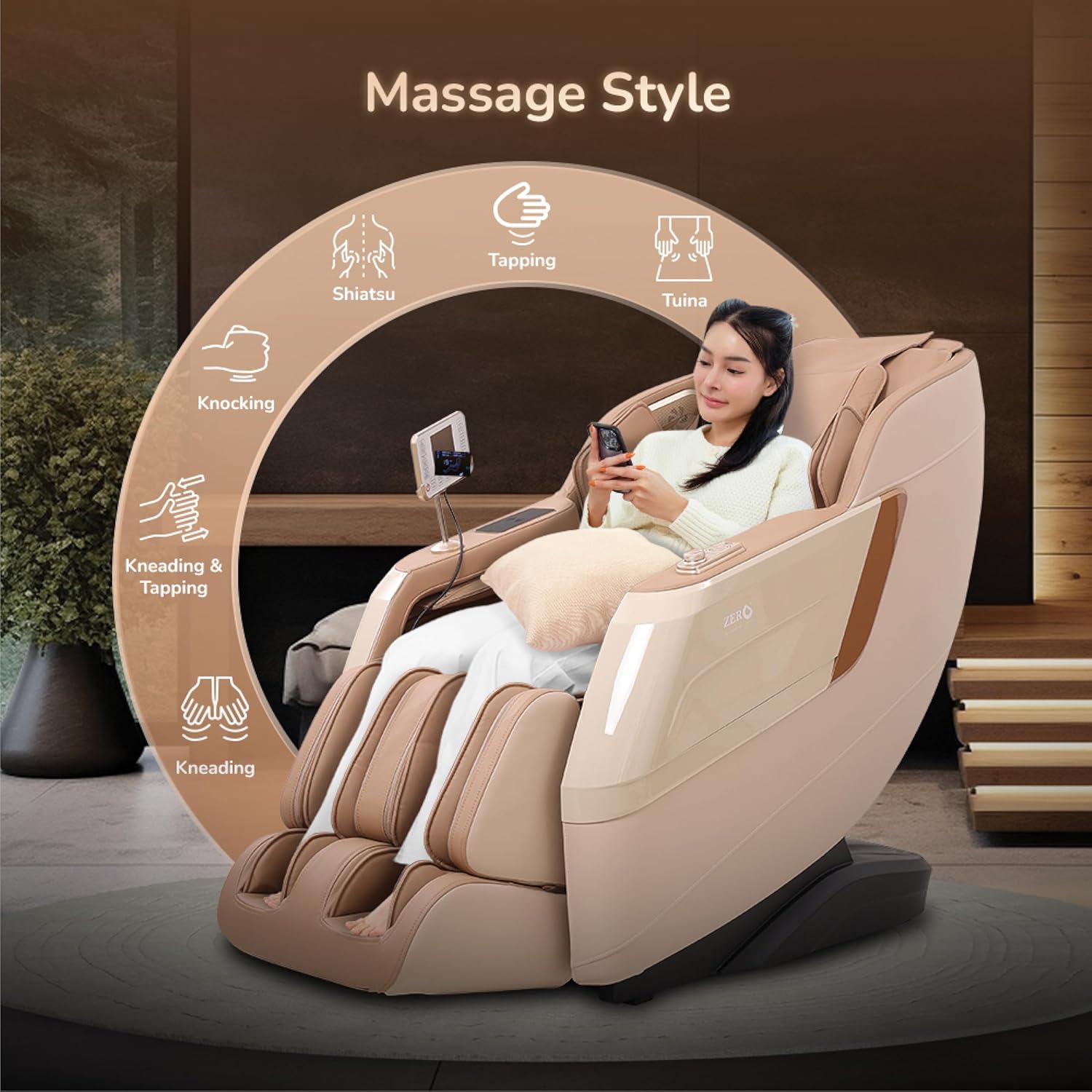 Essence Full Body Massage Chair | 3D Rollers | Zero Gravity | 18 Programs |  GuaSha Sole Therapy | AI Voice Control | Thermal Therapy