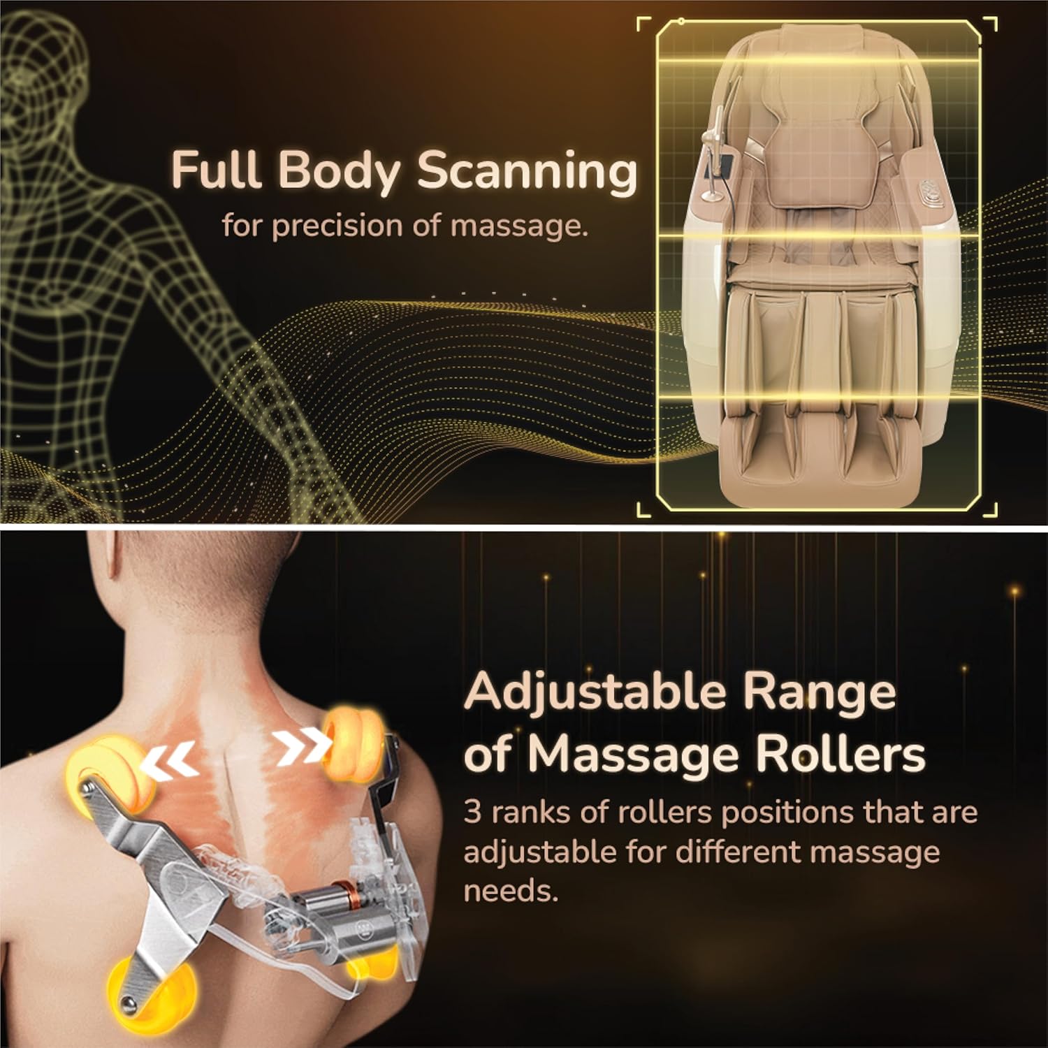 Essence Full Body Massage Chair | 3D Rollers | Zero Gravity | 18 Programs |  GuaSha Sole Therapy | AI Voice Control | Thermal Therapy