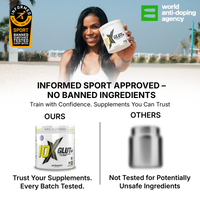 10X Athletic L-Glutamine Powder 300g | 5g Per Serving | 60 Servings | Unflavored | Vegan