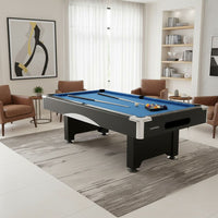 Toronto GP020 Billiard Table | Blue Velvet Cloth | Chrome Corners | 8FT
