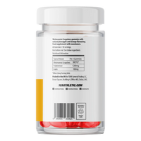 Supplement container with label on a white background