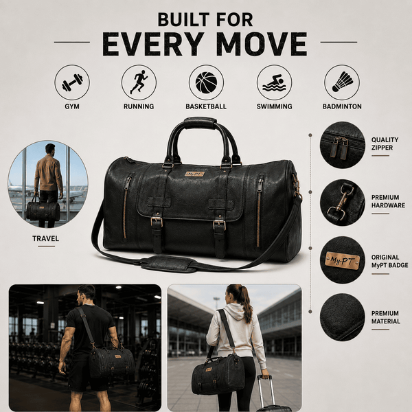 MyPT Leather Travel Duffel Bag