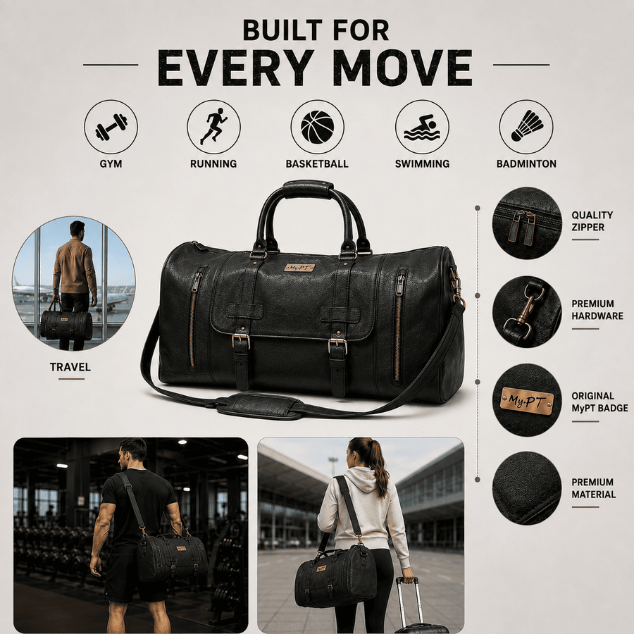 MyPT Leather Travel Duffel Bag