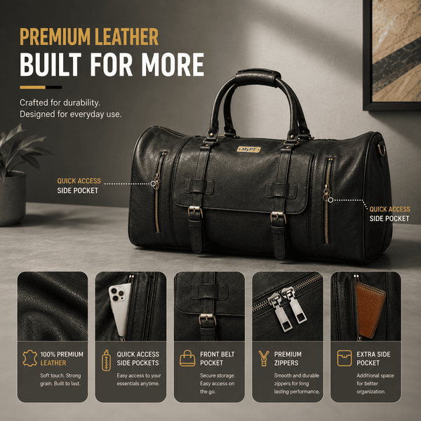 MyPT Leather Travel Duffel Bag