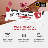 10X Athletic Milk Chocolate Cherry Protein Bars | 12 × 55g | 16g Protein per Bar
