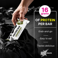 10X Athletic Protein Bars, Milk Chocolate Pistachio, 12 x 55g, 16g Protein per Bar, High Protein Snacks for Fitness & Performance