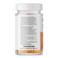 Supplement jar with label on a white background