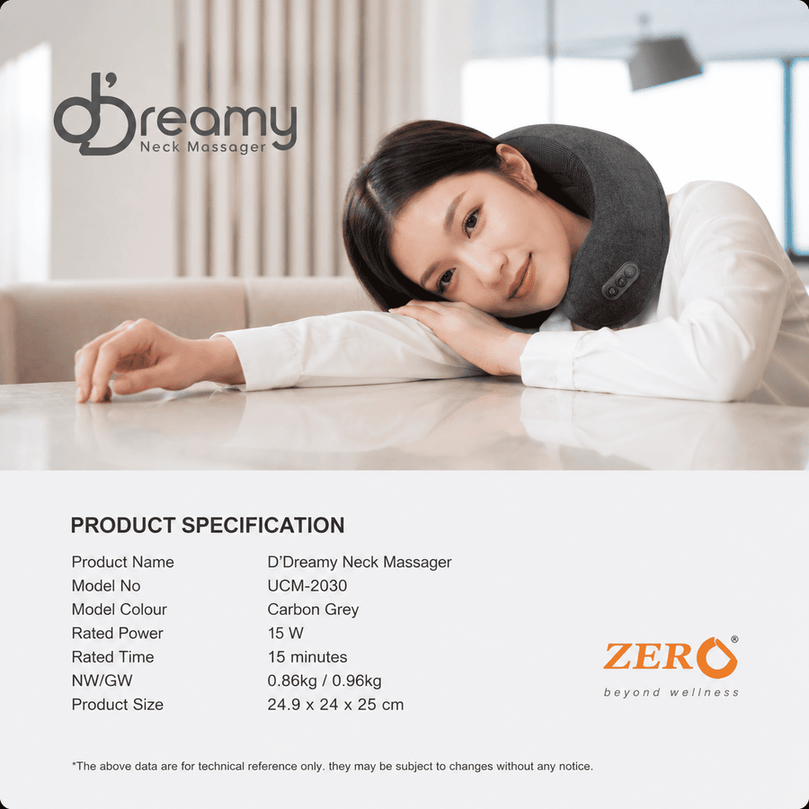D-Dreamy 2-in-1 Neck Pillow Massager