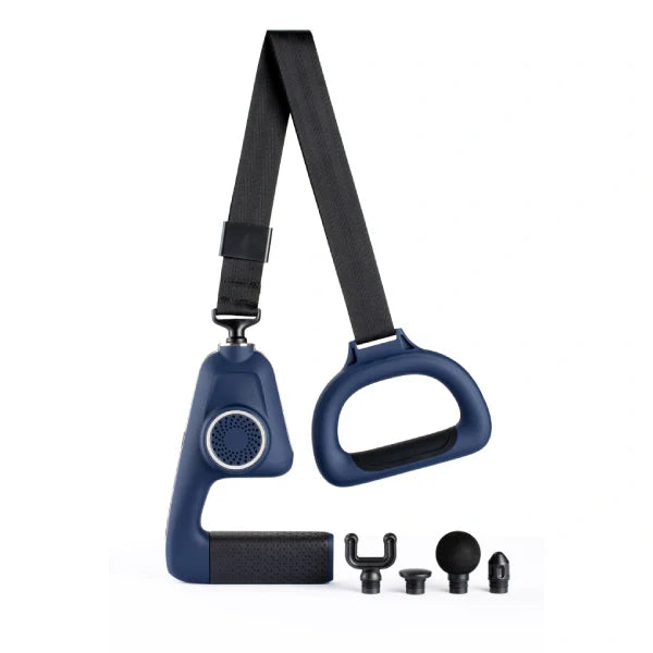 Physio Pro Massage Gun - Deep Tissue Percussion Therapy, 6 Intensity Levels, Stretch Belt - Portable & Rechargeable