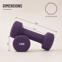 Axox Fitness Neoprene Dumbbell | 1.5kg Pair |