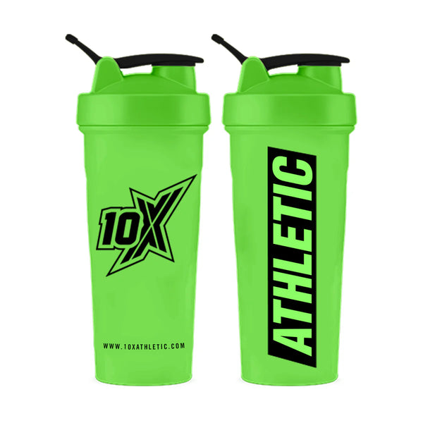 10X Athletic Neon Shaker | 600ml | Mixer Ball Included | Leak-Proof Screw Lid & Flip Cap | BPA-Free | Gym & Protein Shaker Bottle