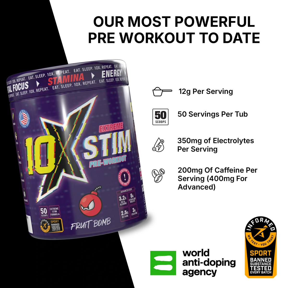 10X STIM 50 servings