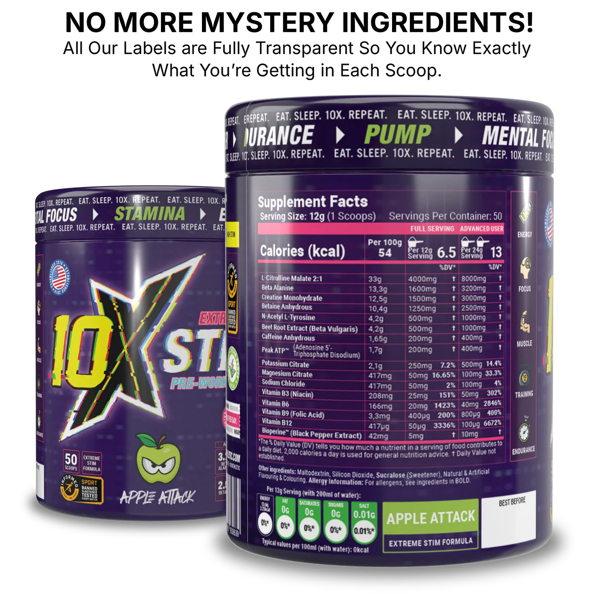 10X STIM 50 servings