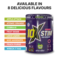 10X Athletic STIM Pre Workout Powder 600g | 400mg Caffeine