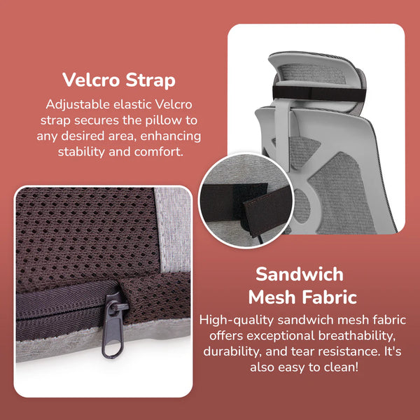 Mellow Shiatsu Massage Pillow | Heat Therapy | Deep Kneading | Neck, Back & Shoulder Pain Relief | Portable & Lightweight