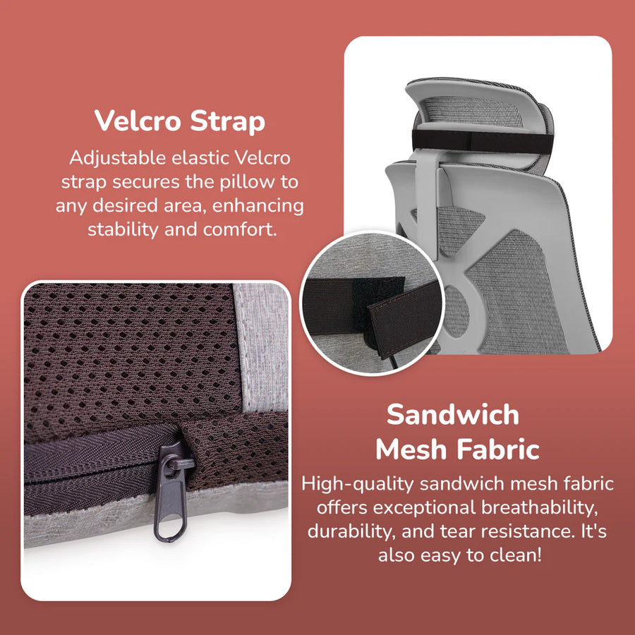 Mellow Shiatsu Massage Pillow | Heat Therapy | Deep Kneading | Neck, Back & Shoulder Pain Relief | Portable & Lightweight